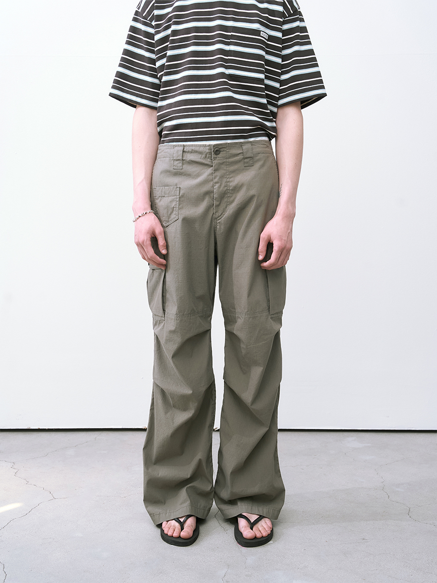 French Ripstop Cargo Pants Khaki