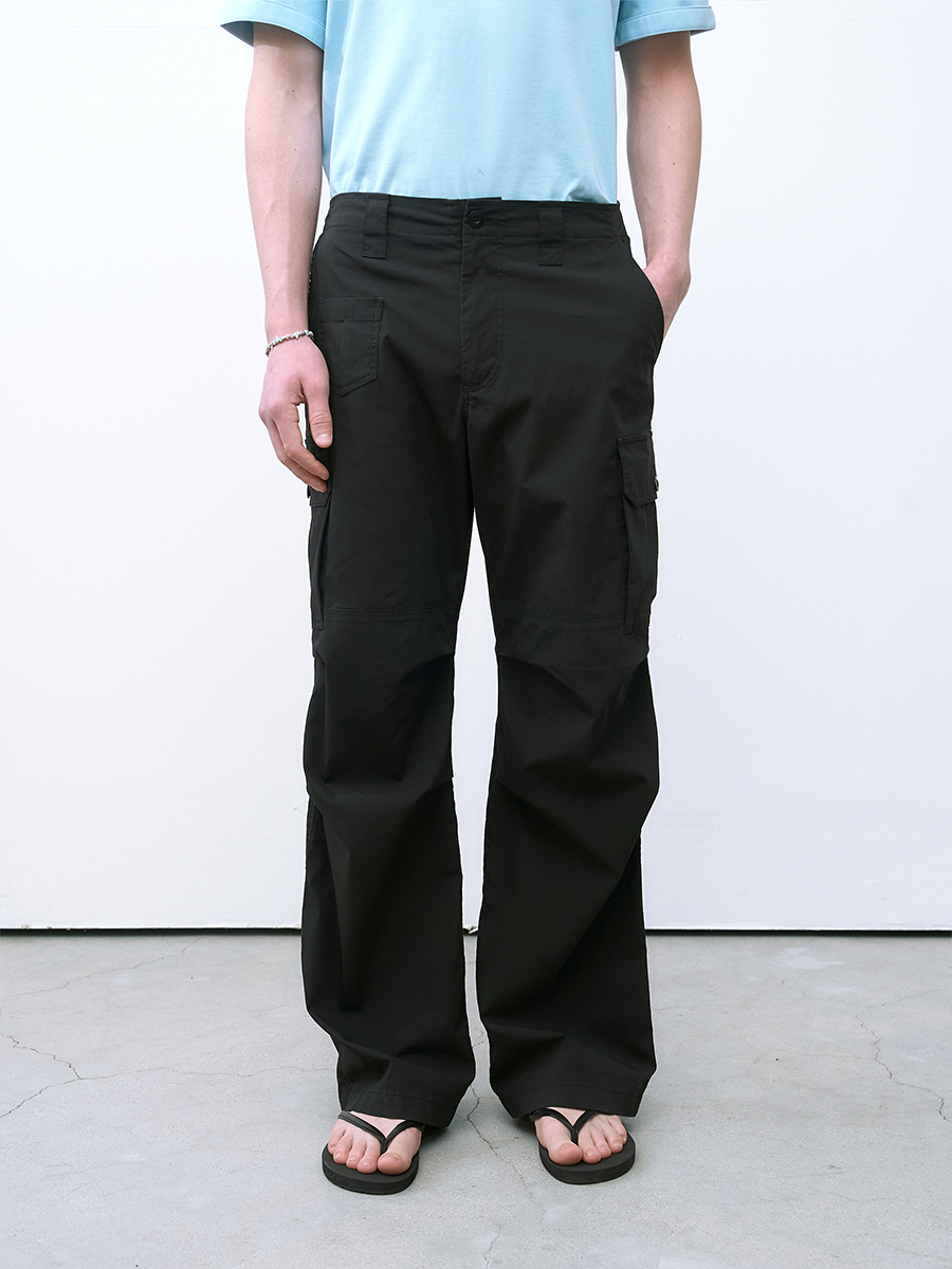 French Ripstop Cargo Pants Black