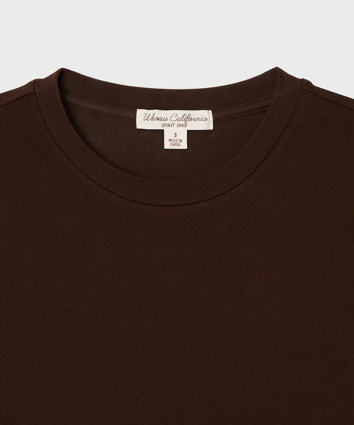Round Neck Curved Hem T-shirt/WHRAG2433F