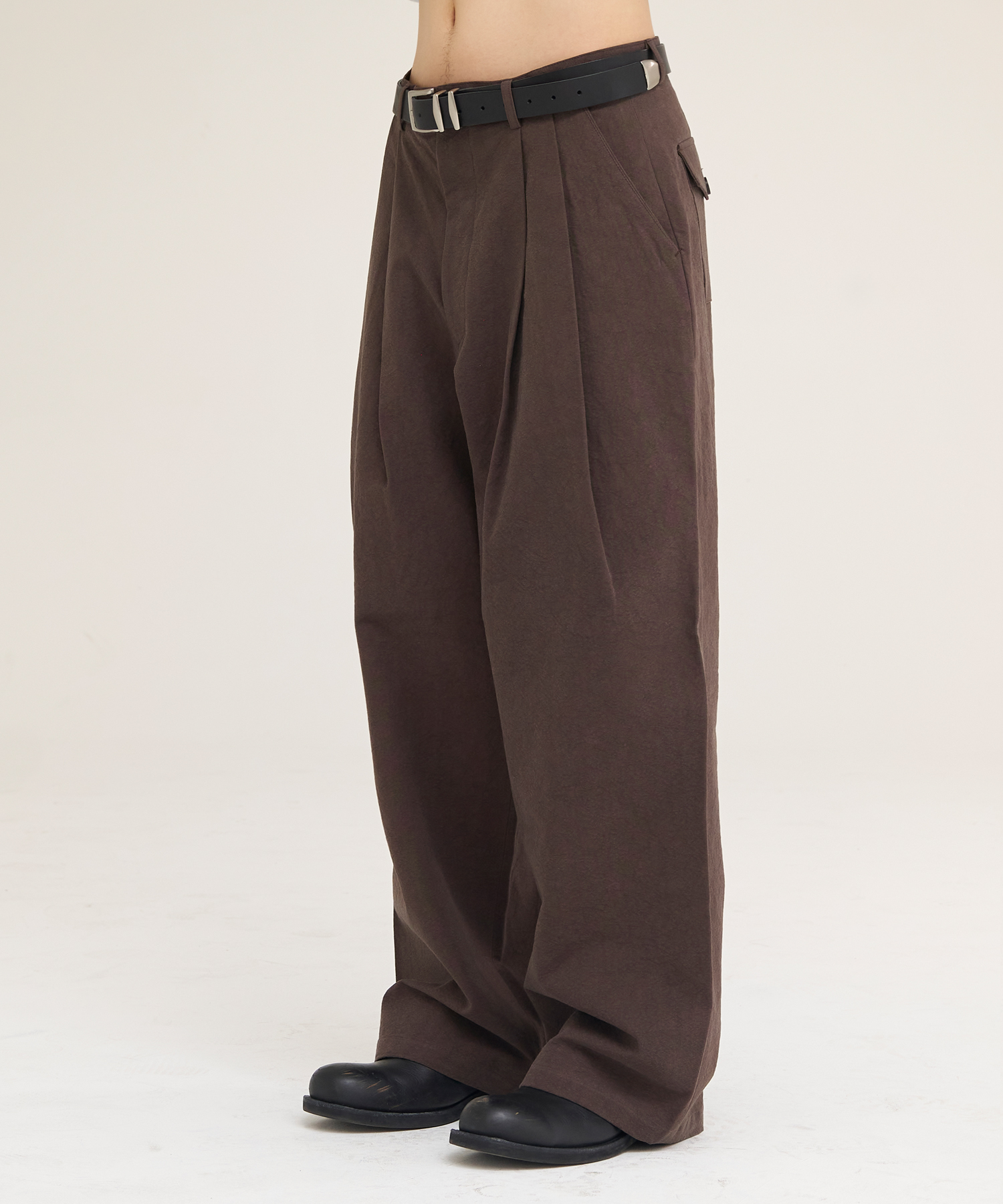 Harrison Wide Chino Pants_Brown
