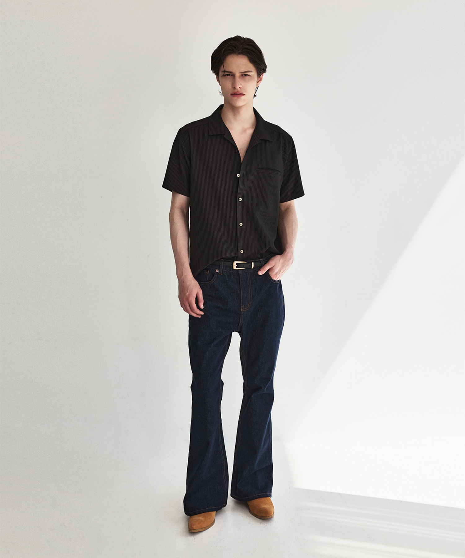 Classic Selvedge Flare Denim Pants_Indigo Blue