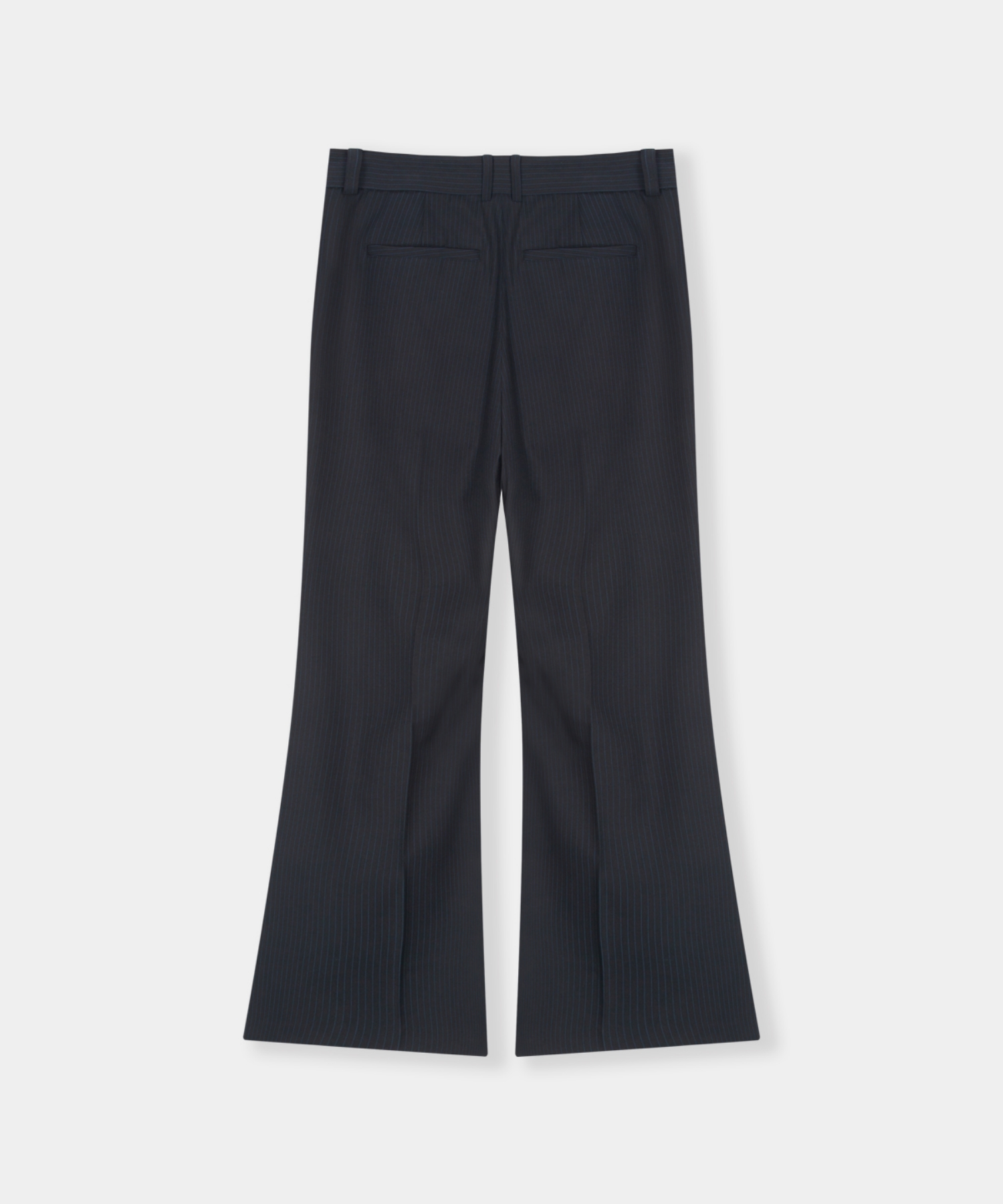 Lustre Relaxed Wool Flare Pants_Stripe Black