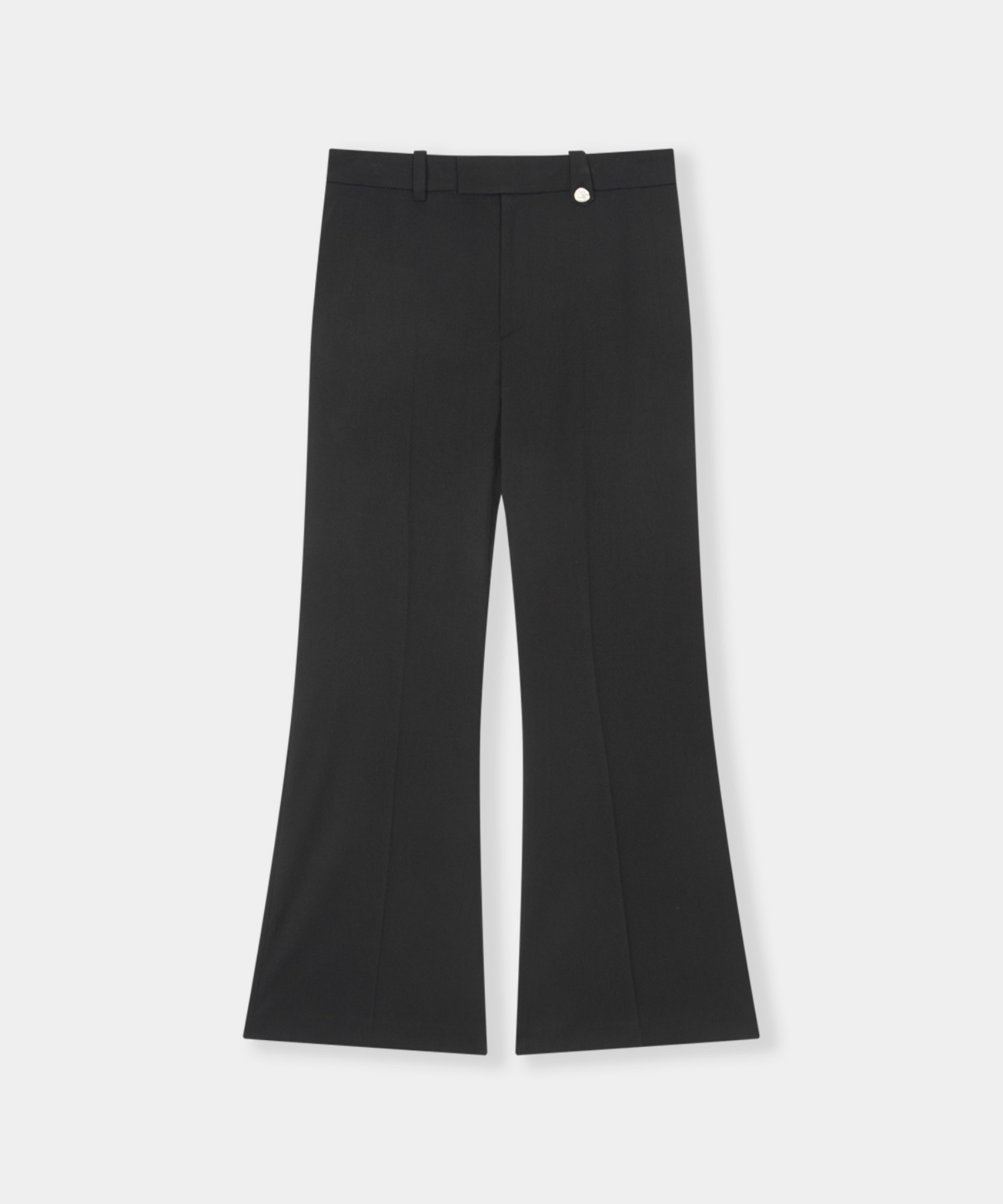 Lustre Relaxed Wool Flare Pants_Black