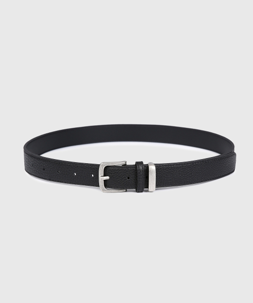 다이브인 VINTAGE SHRUNKEN LEATHER BELT (BLACK)