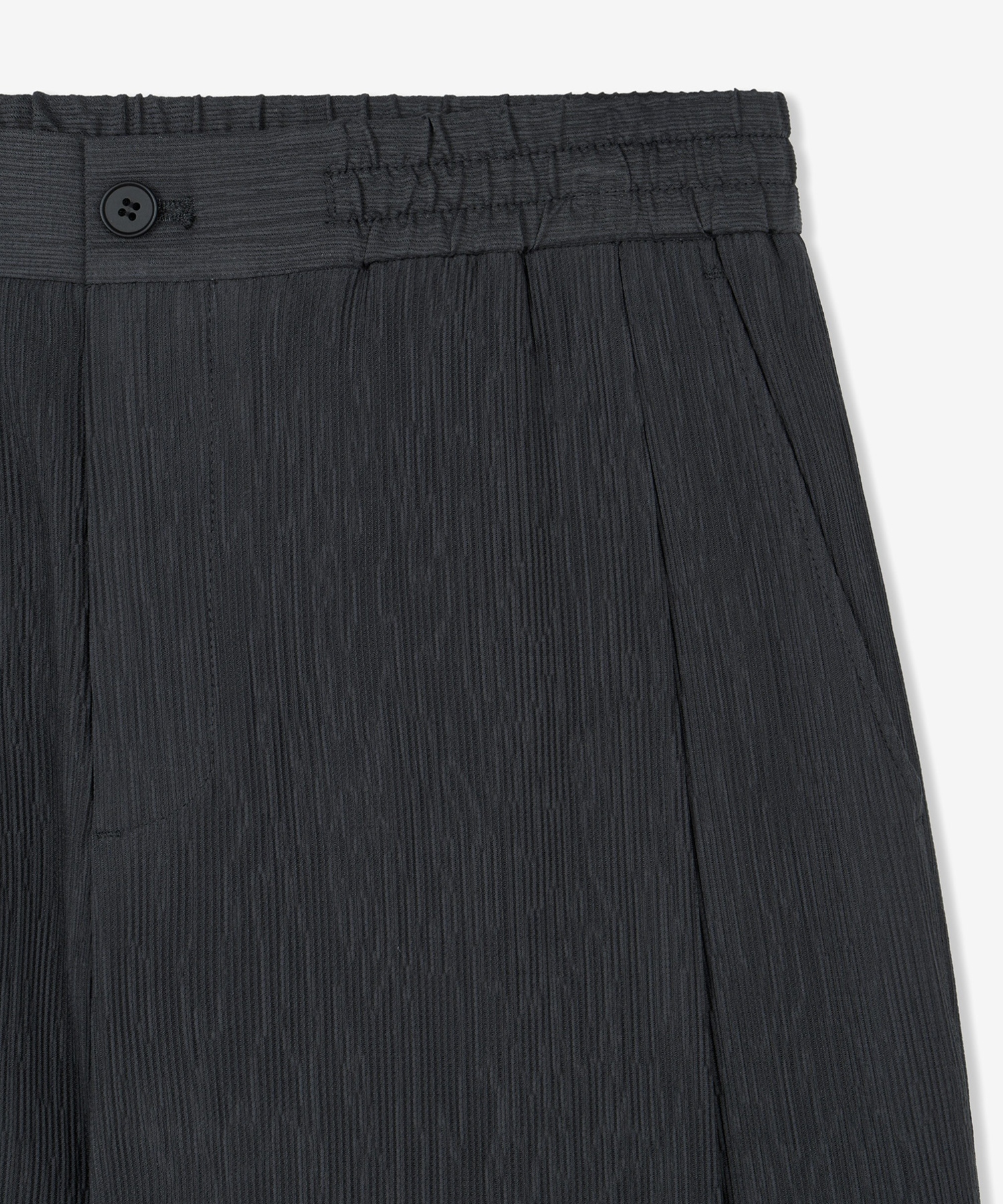 Kinoshita Seersucker Semi-Wide Pants (Grey) TNPA6E205G2