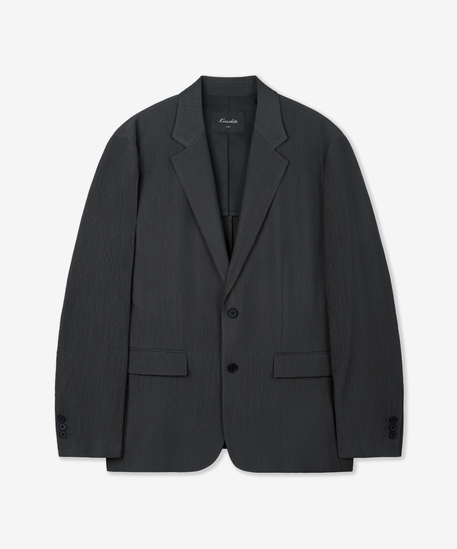 Kinoshita Seersucker Jacket (Grey) TNJA6E205G2