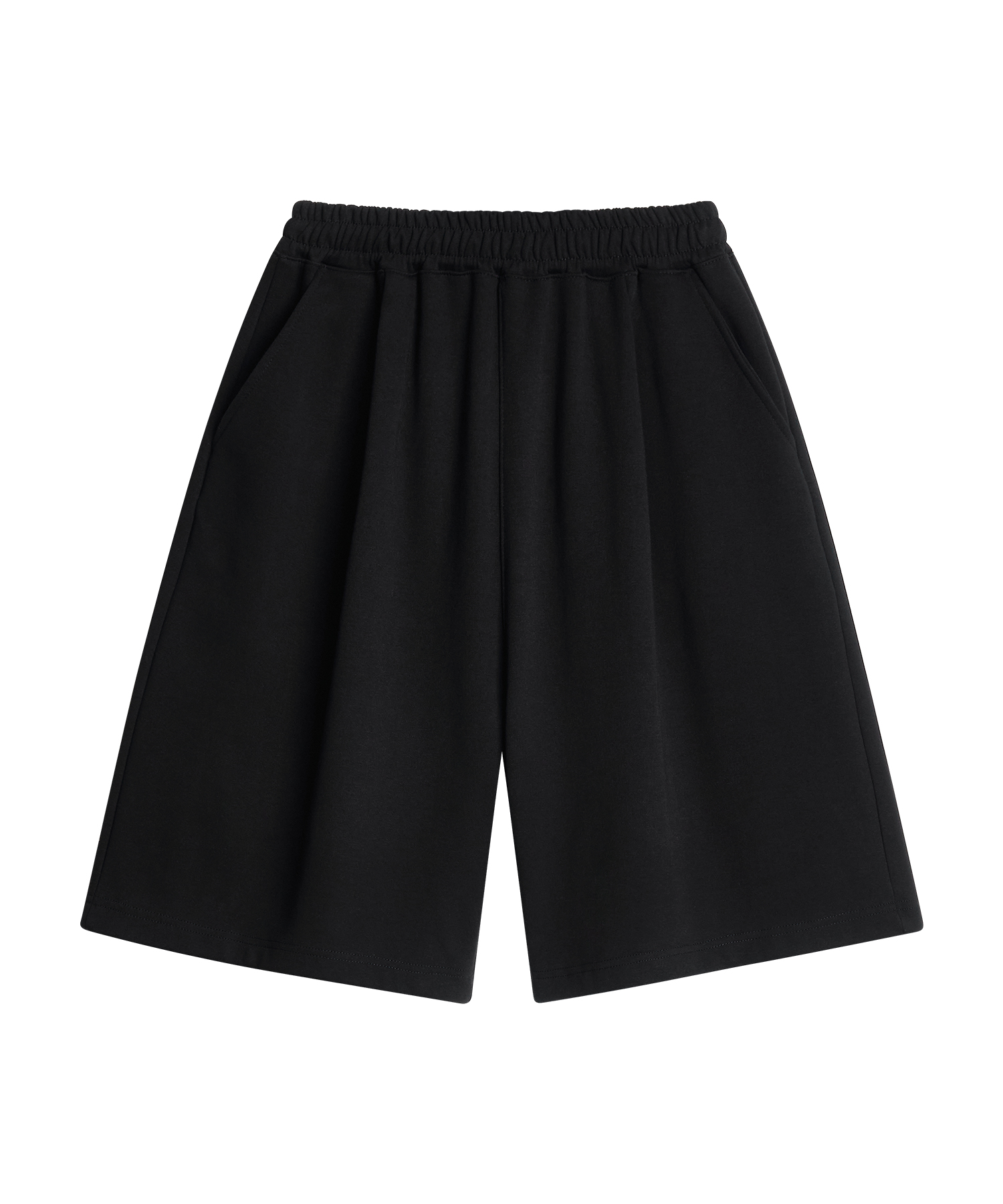Широкие трикотажные шорты с защипами ( 3Color )