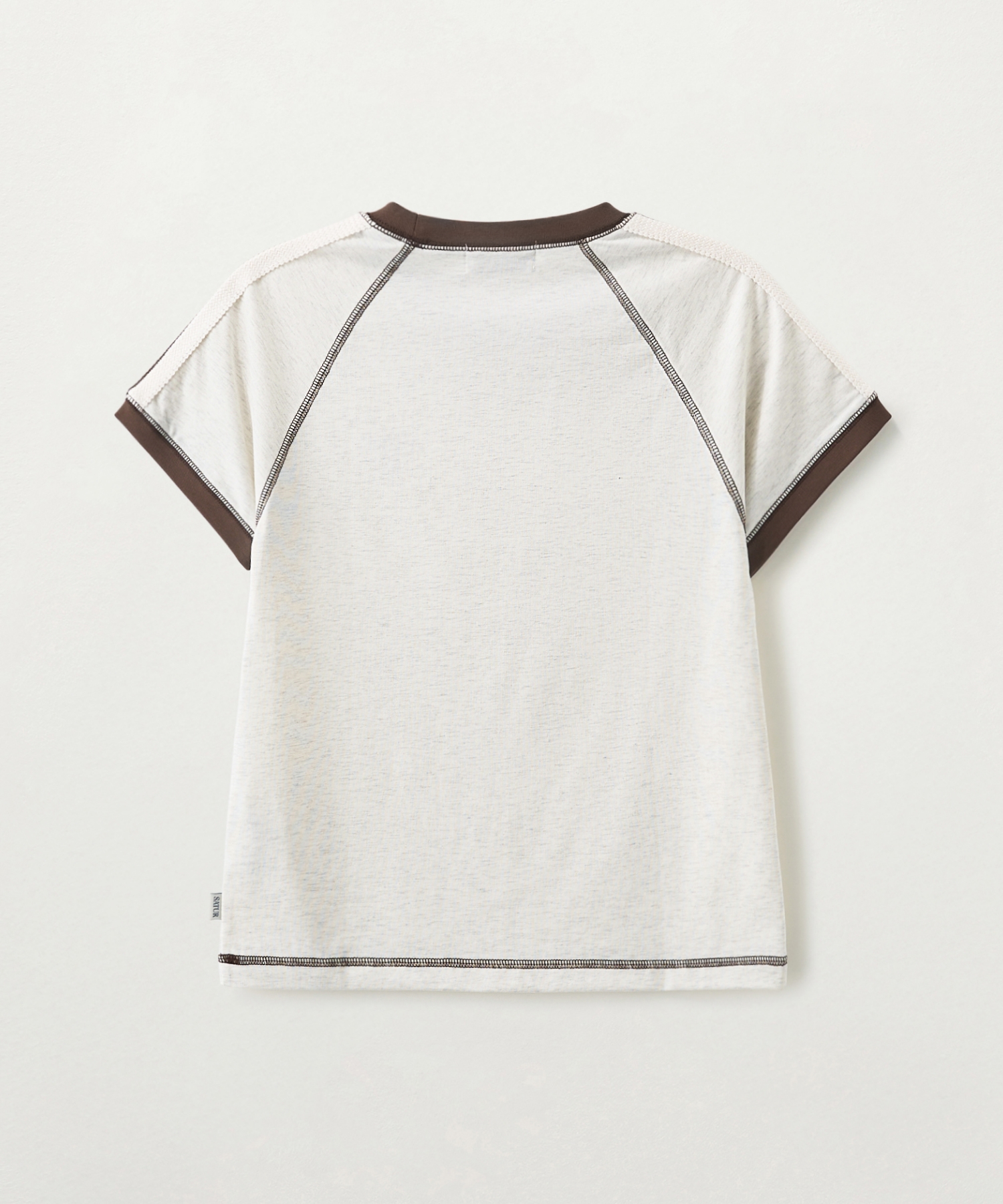 (W) Lawton Stitch Ringer T-рубашка Oatmeal
