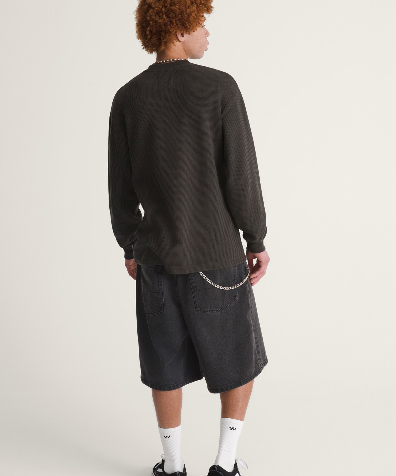 клетчатый-5 Baggy Denim Short - WASHED BLACK / VN000C9VEMQ1