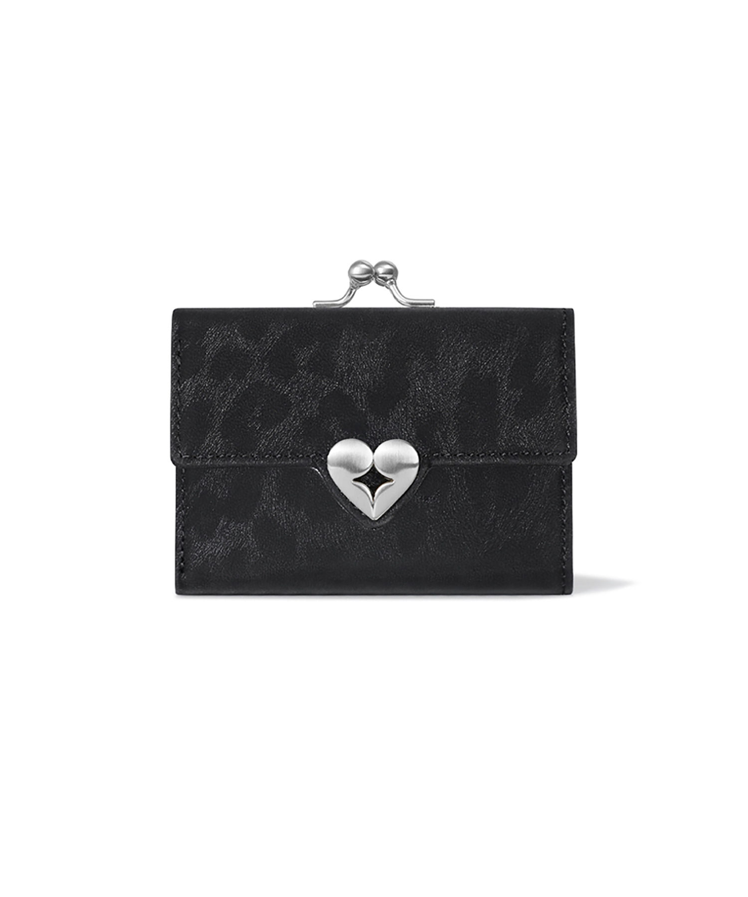 HEARTY FRAME WALLET - LEOPARD BLACK