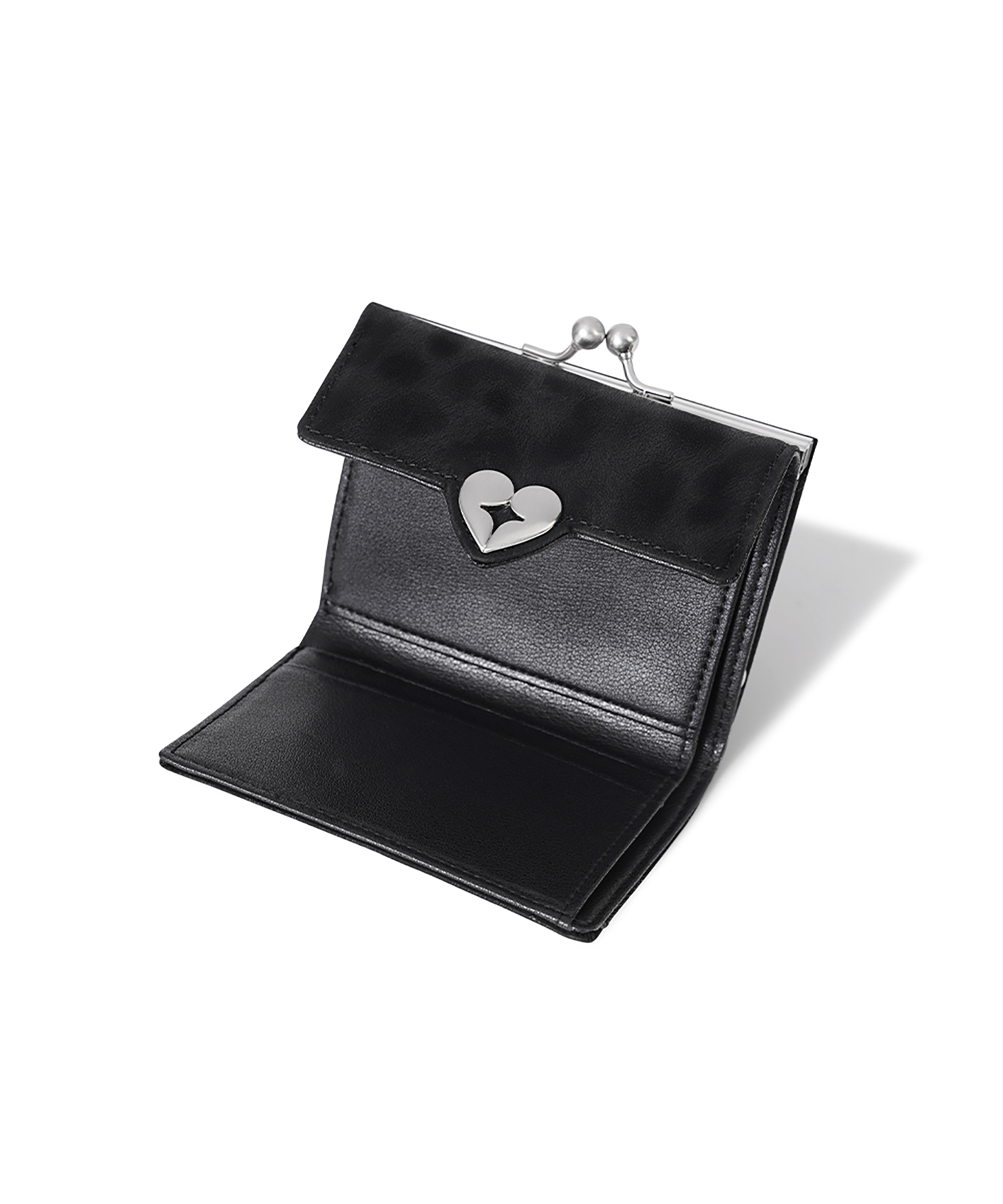 HEARTY FRAME WALLET - LEOPARD BLACK