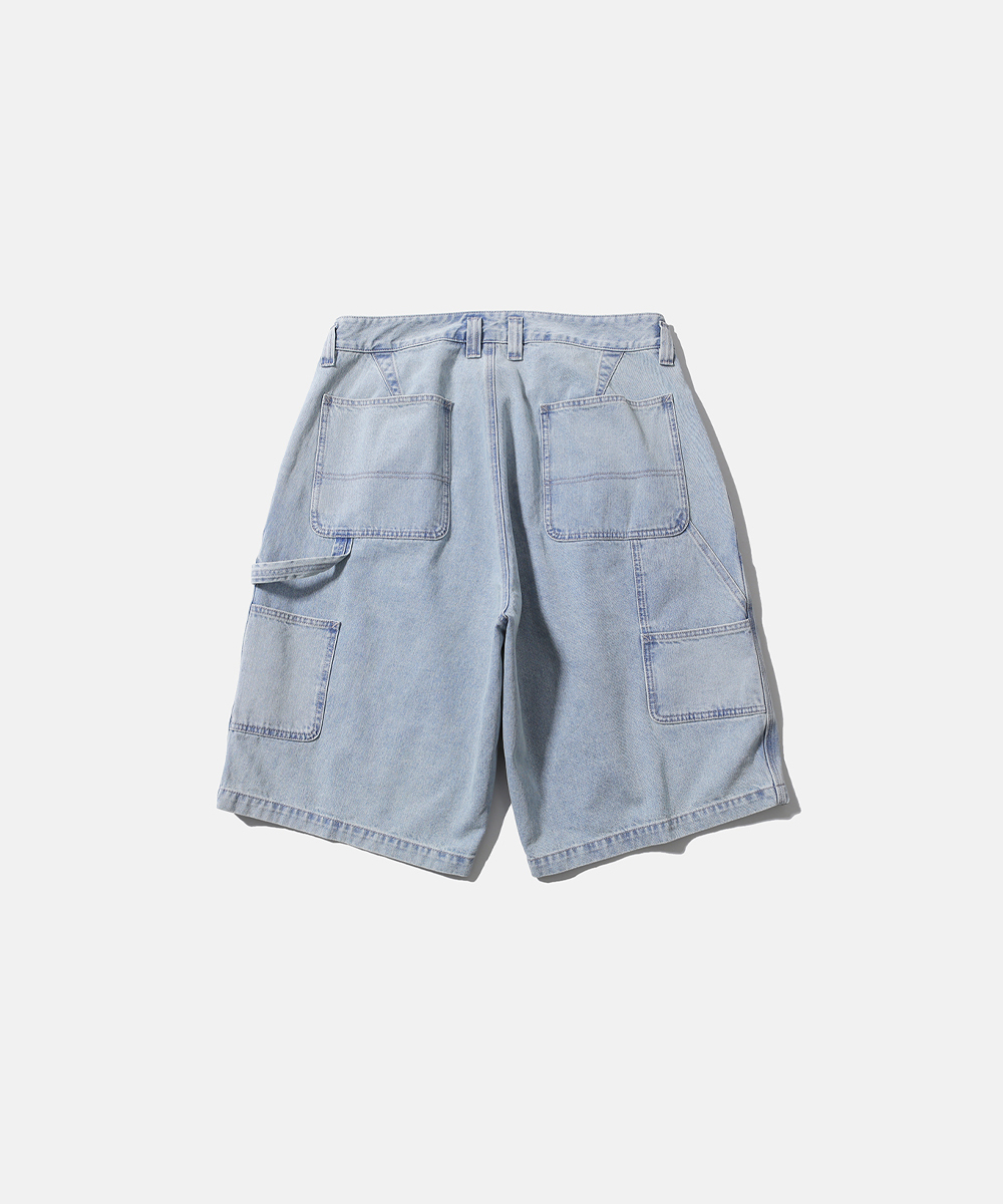 [SS26] WIDE CARPENTER DENIM SHORTS / BLEACHED INDIGO