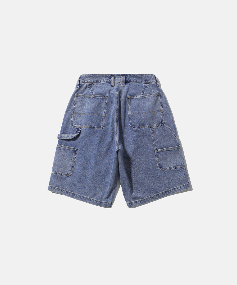 [SS26] WIDE CARPENTER DENIM SHORTS / FADED INDIGO