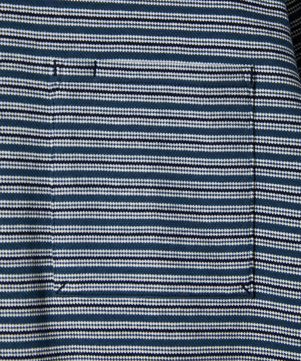 26SS Powell Short Pique Stripe T-shirt Evergreen