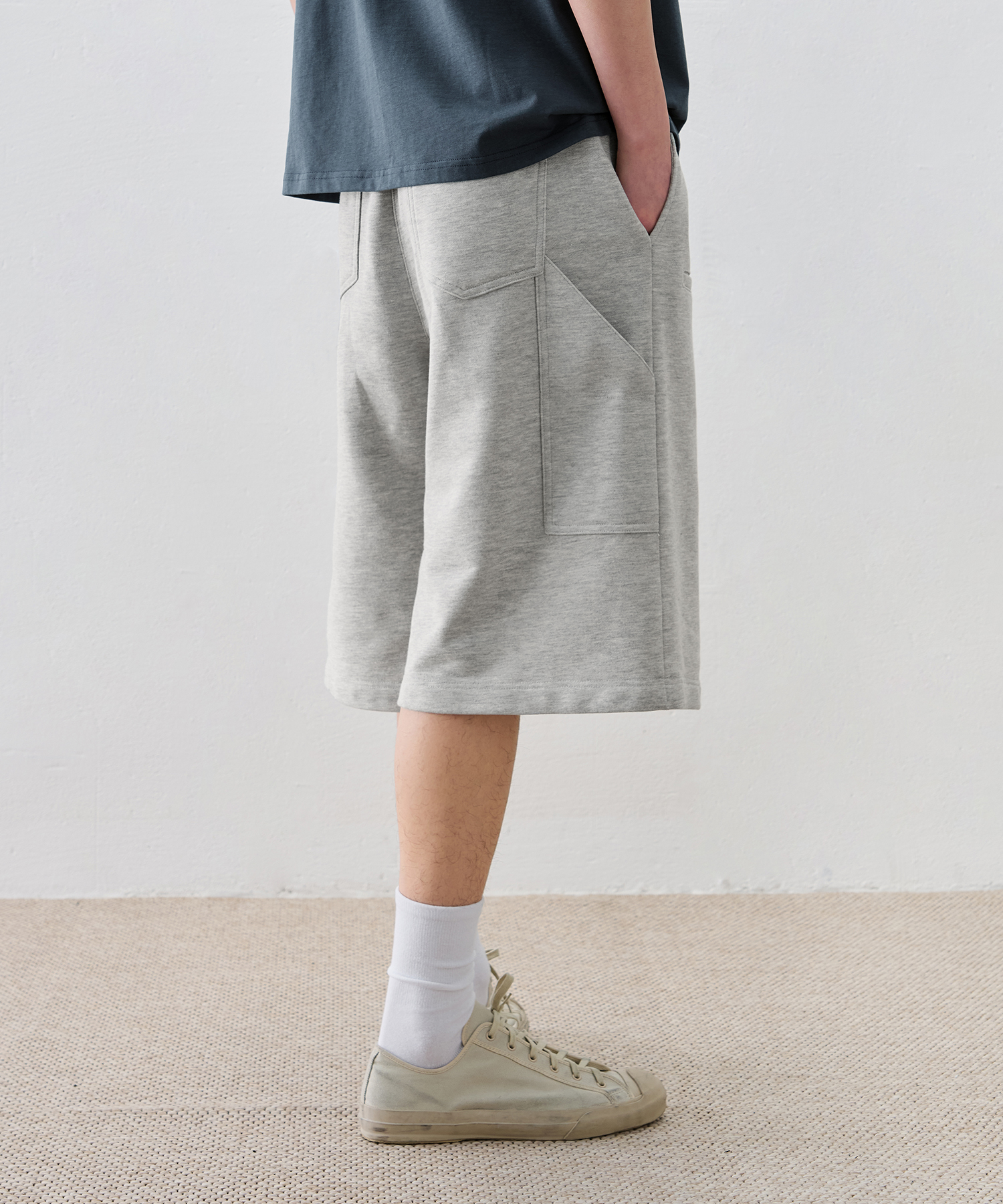 ROBUST LONG BERMUDA SWEAT PANTS [M.GREY]