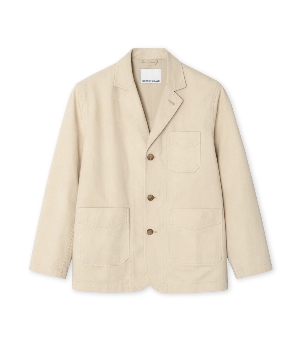 [SET] Свободный костюм из вареного хлопка [Beige]
