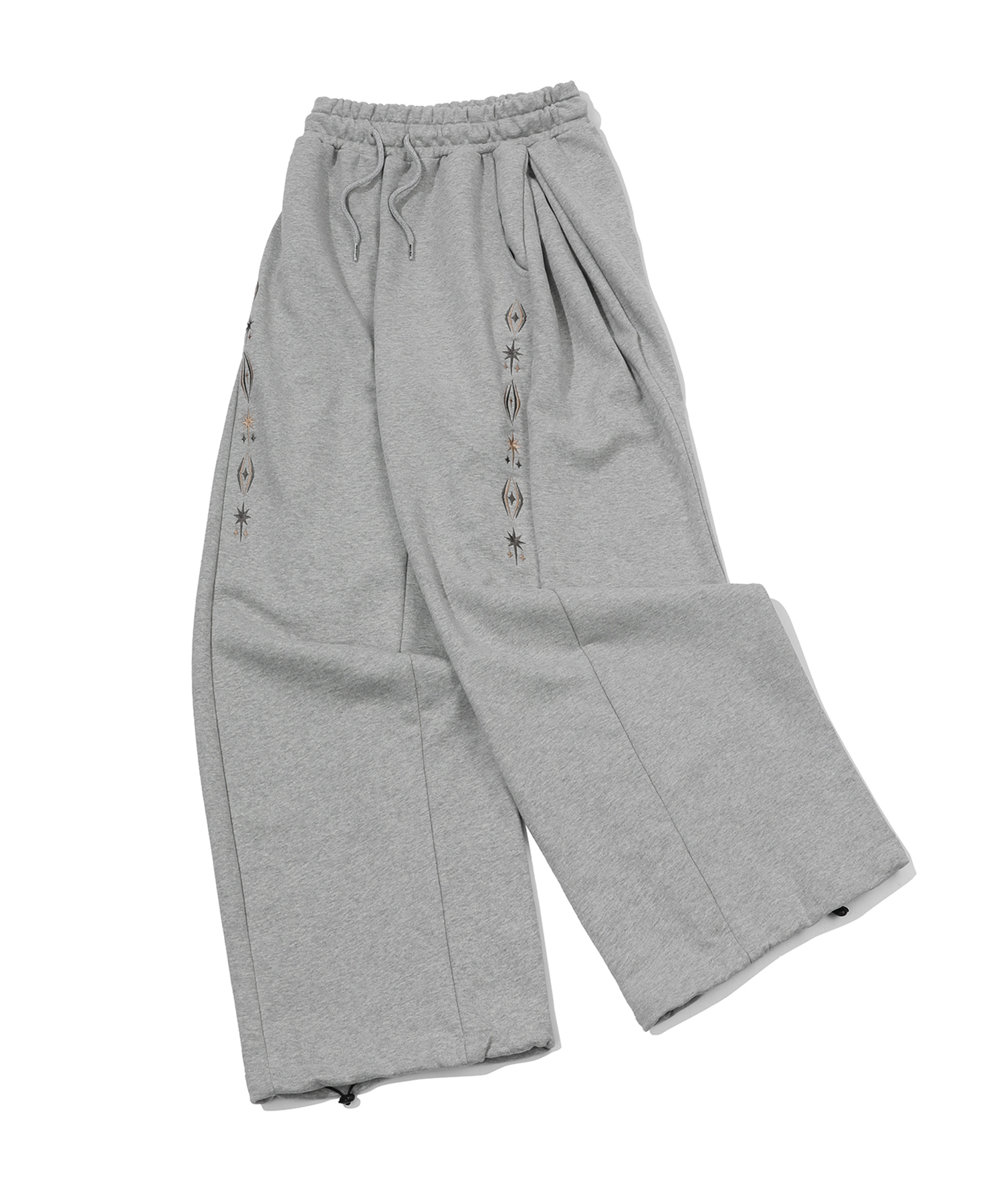 Серые спортивные брюки Sleeve Star Curved Sweatpants Grey