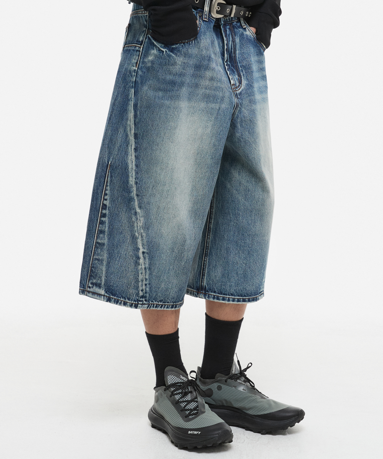 Engineered Bermuda Denim Pants Blue