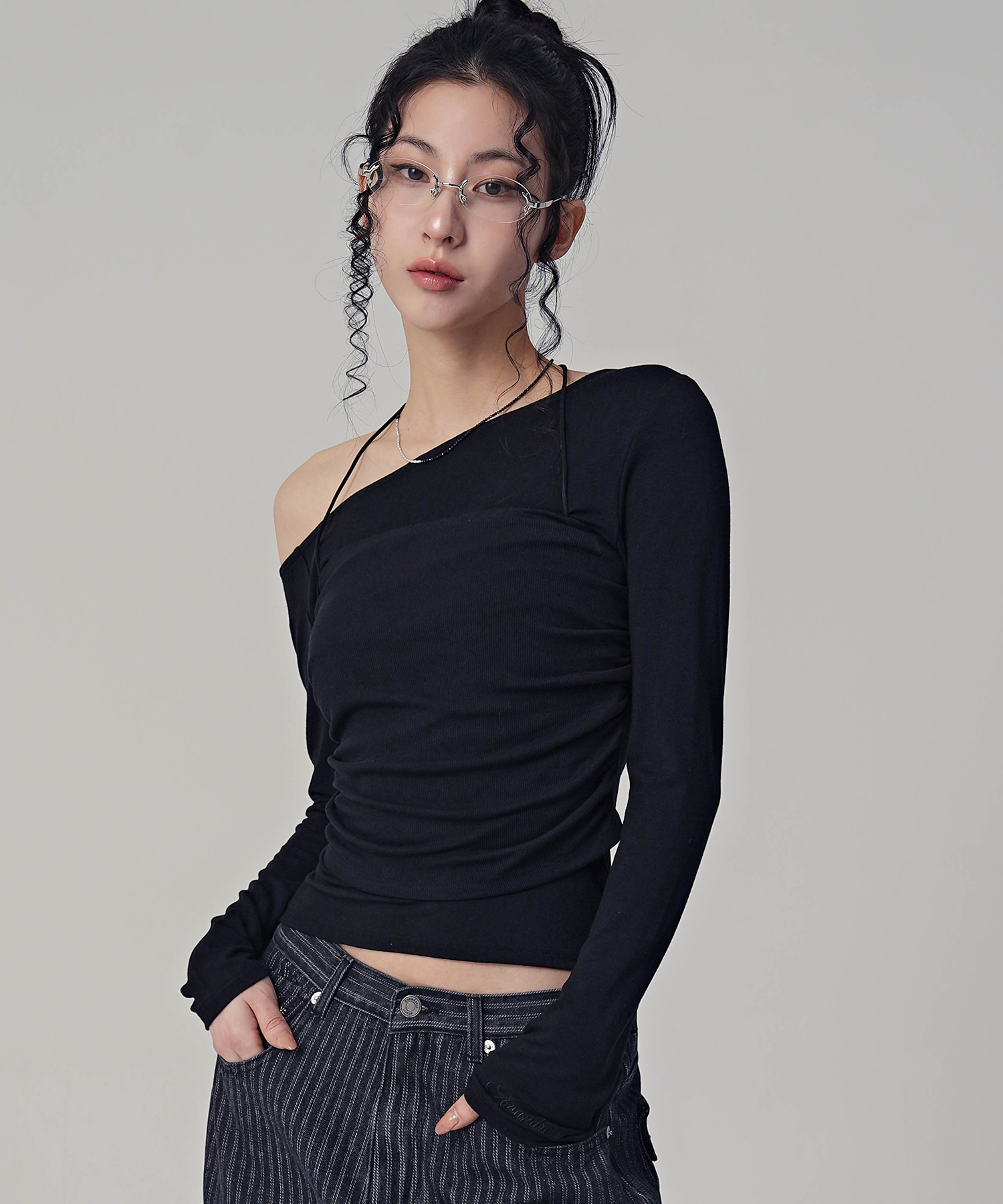 Топ с открытыми плечами Serena Layered Set_3Colors