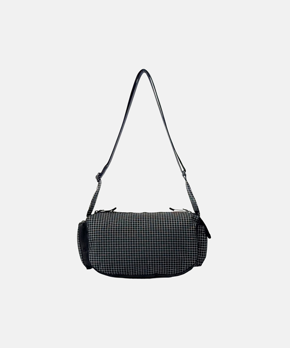 [SS26] RAMIDUS ZIP SHOULDER BAG / BLACK GRID