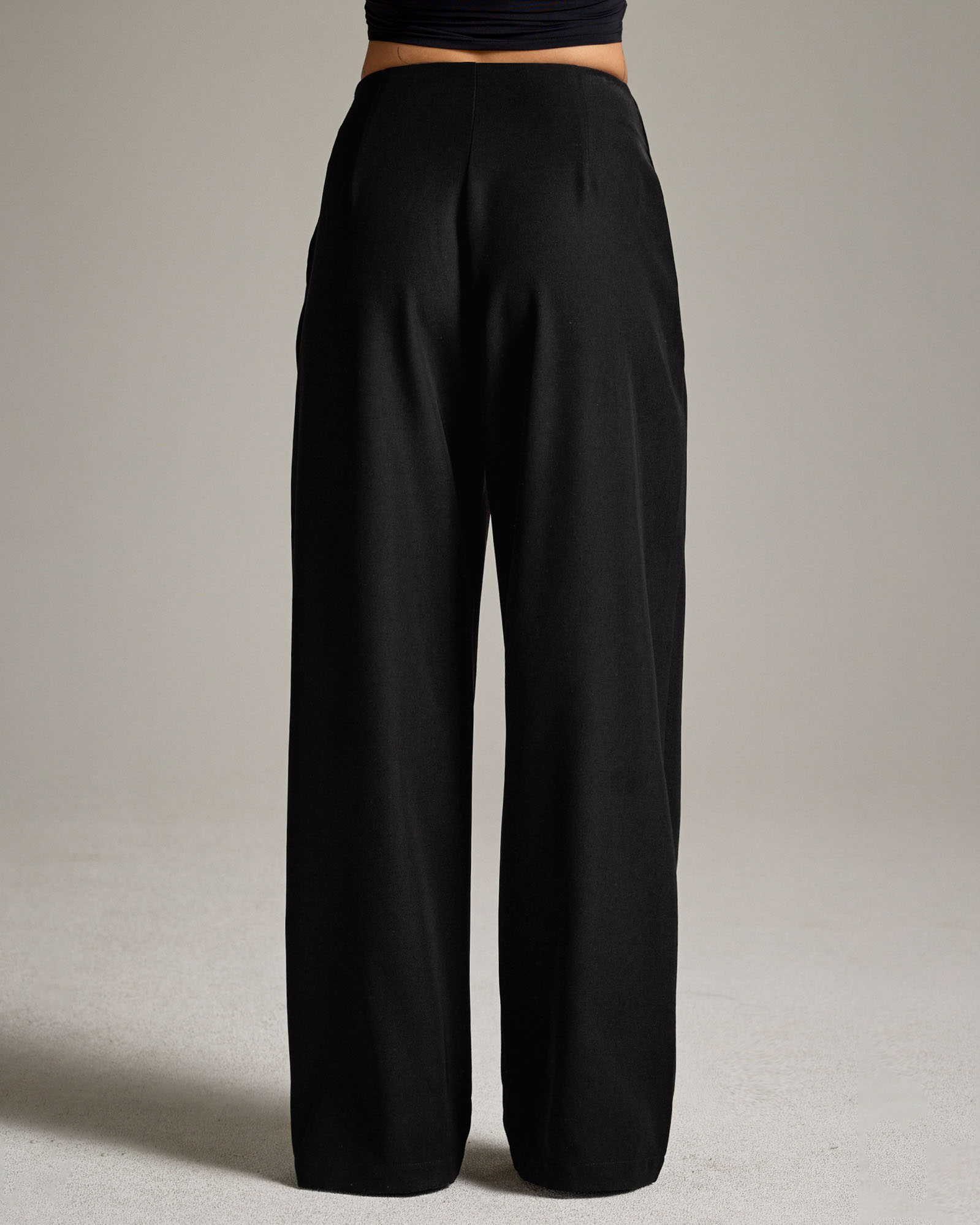 CS DRAPE WRAP SLACKS-069 (BLACK)