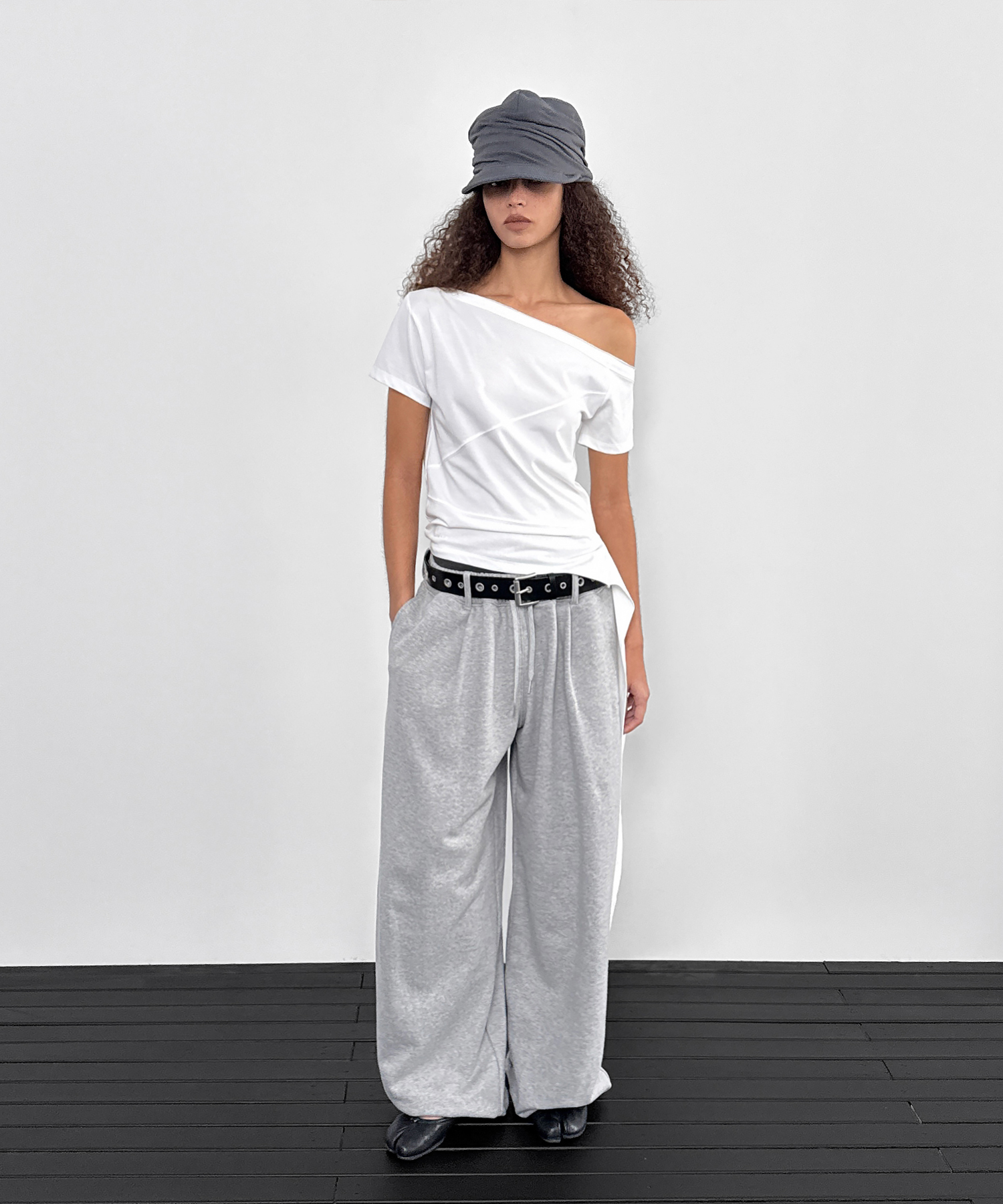Double sweat Pants_Melange grey