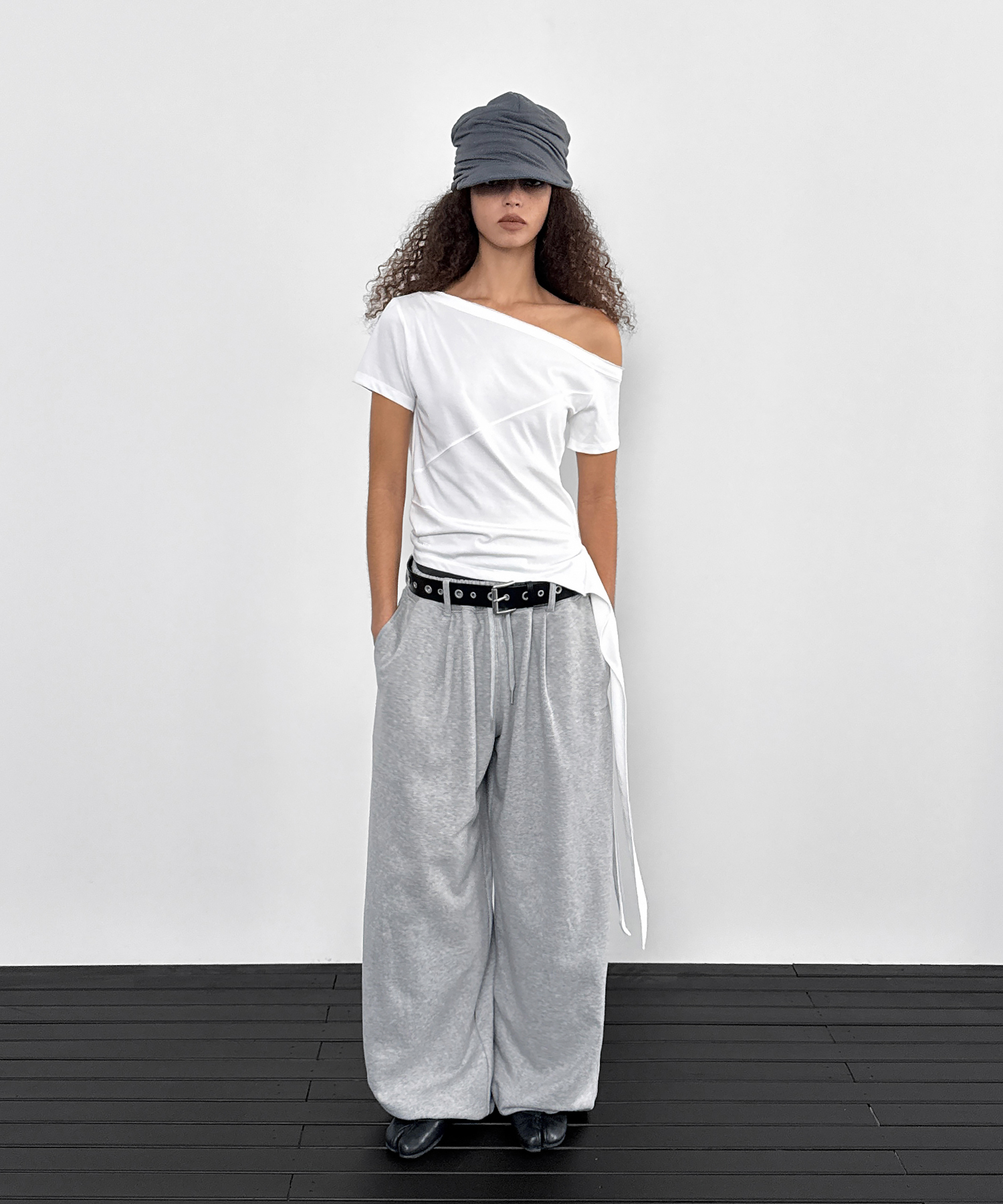 Double sweat Pants_Melange grey
