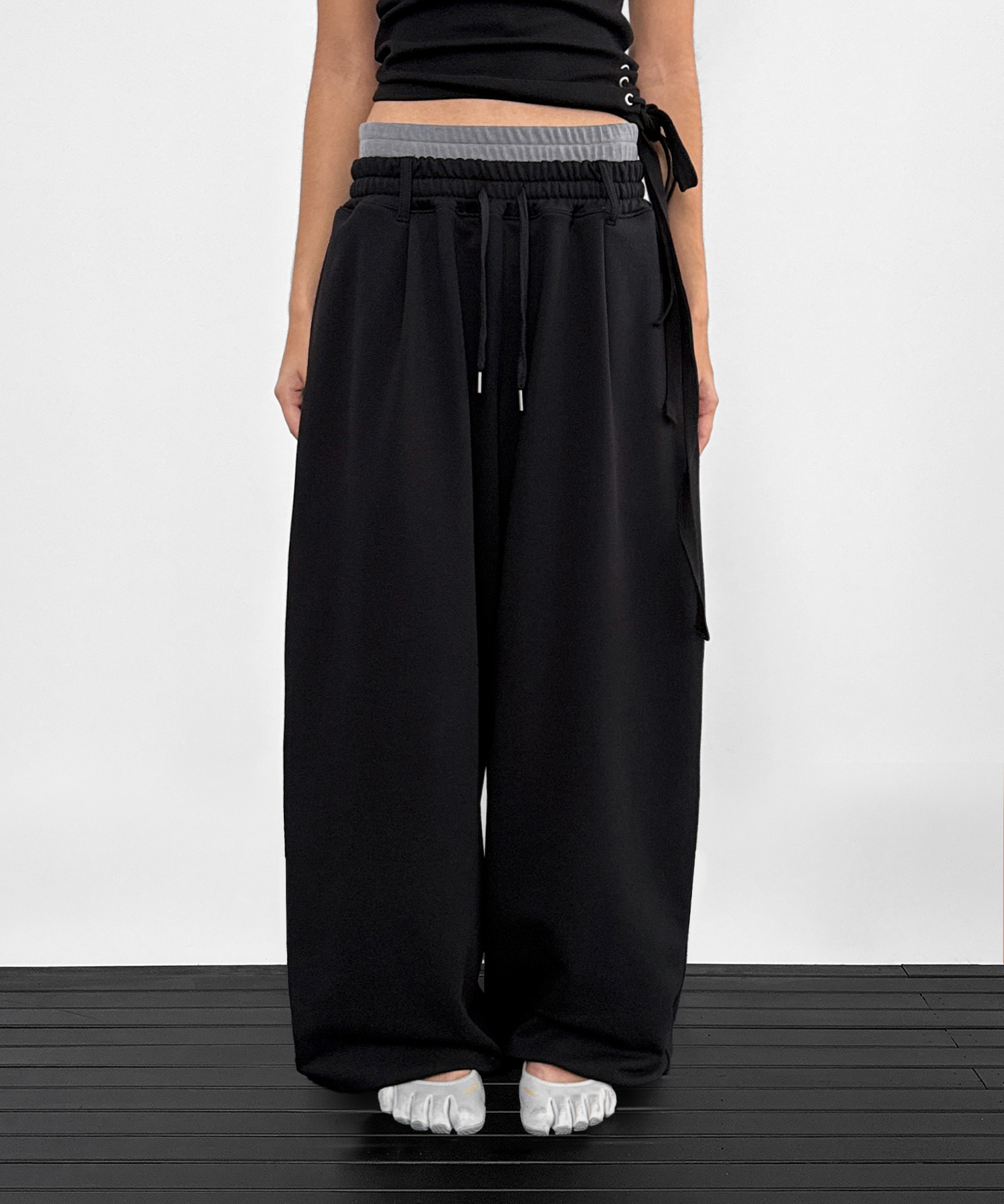 Double sweat Pants_Black