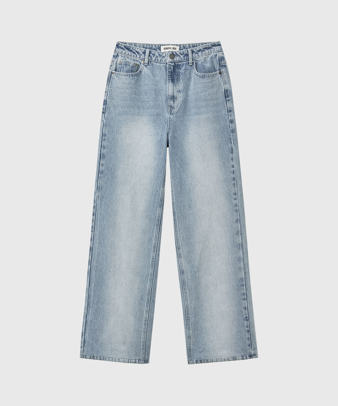 woman semi wide denim pants [light blue]