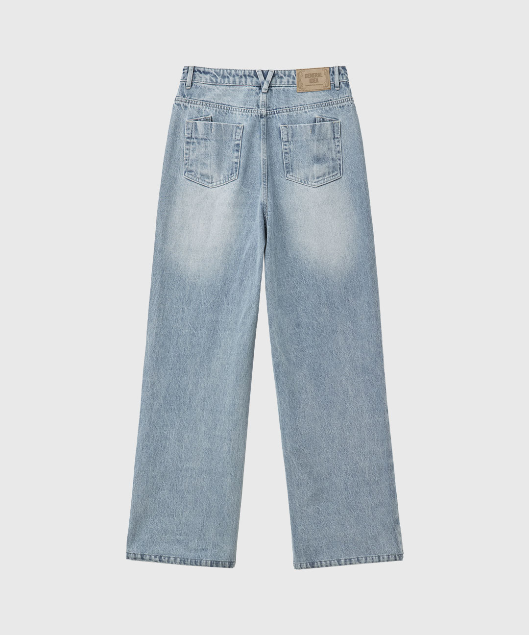 woman semi wide denim pants [light blue]