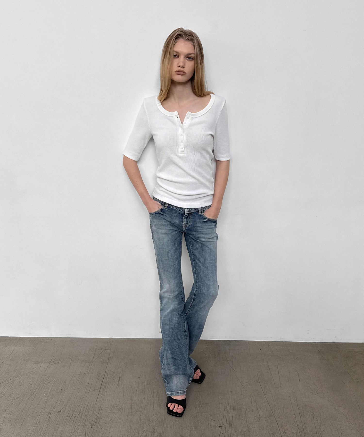 LINE.01 henley neck tee_3color