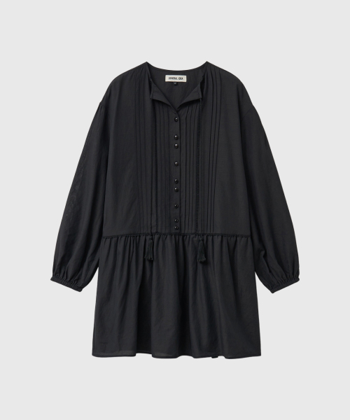 Pin-tuck Low-rise Dress [BLACK] / GF2LOP507 thumbnail 2