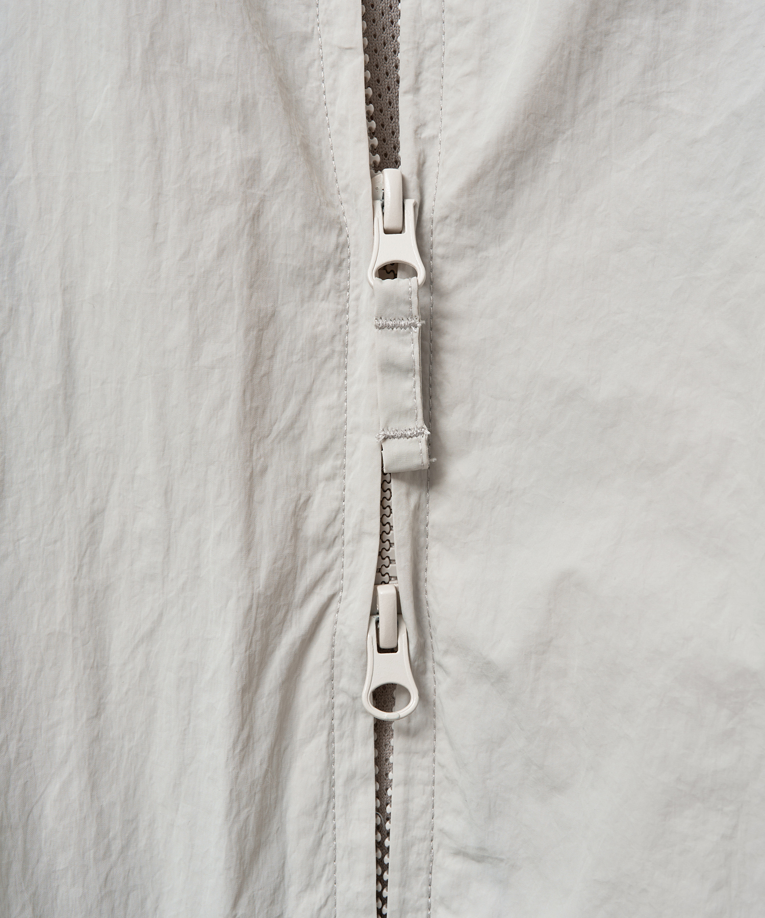 Nylon Motorcycle Zip-Up White