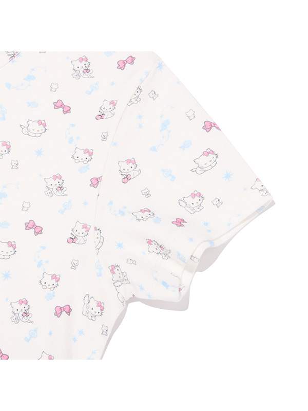 KIRSH X CHARMMYKITTY ALL-OVER CROP T-SHIRT