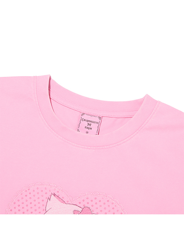 KIRSH X CHARMMYKITTY PIGMENT SEMI CROP T-SHIRT
