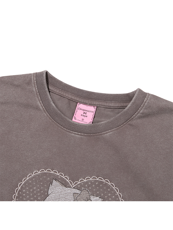 KIRSH X CHARMMYKITTY PIGMENT SEMI CROP T-SHIRT