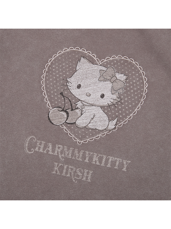 KIRSH X CHARMMYKITTY PIGMENT SEMI CROP T-SHIRT