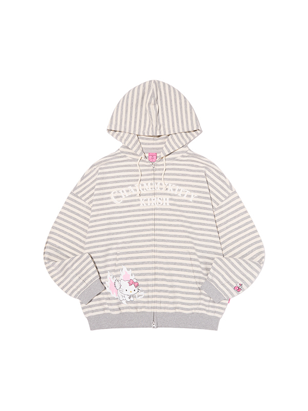 KIRSH X CHARMMYKITTY LOOSE-FIT HOODED ZIP-UP