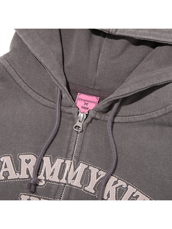 KIRSH X CHARMMYKITTY LOOSE-FIT HOODED ZIP-UP