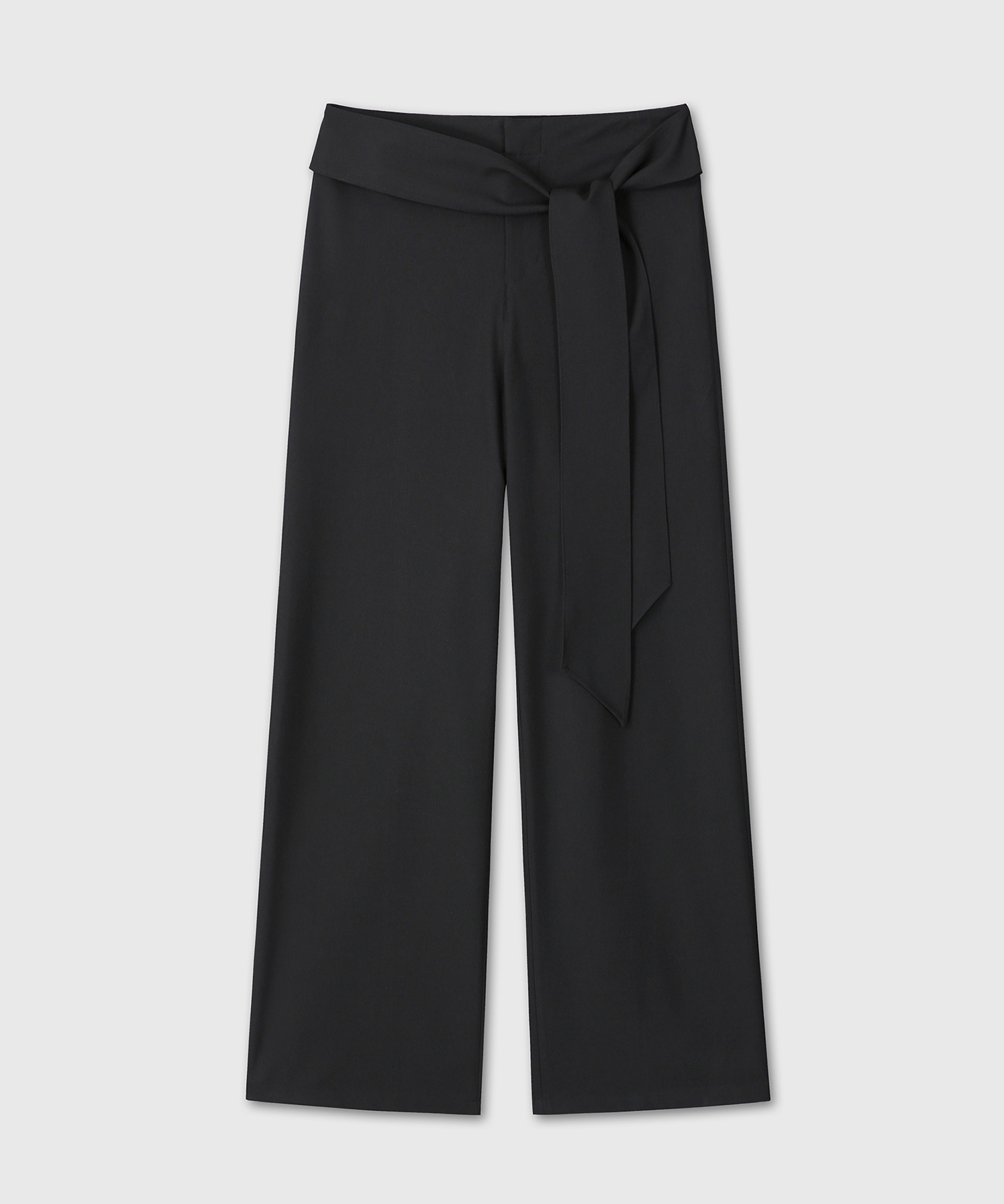 WRAP WIDE TIE PANTS (BLACK)