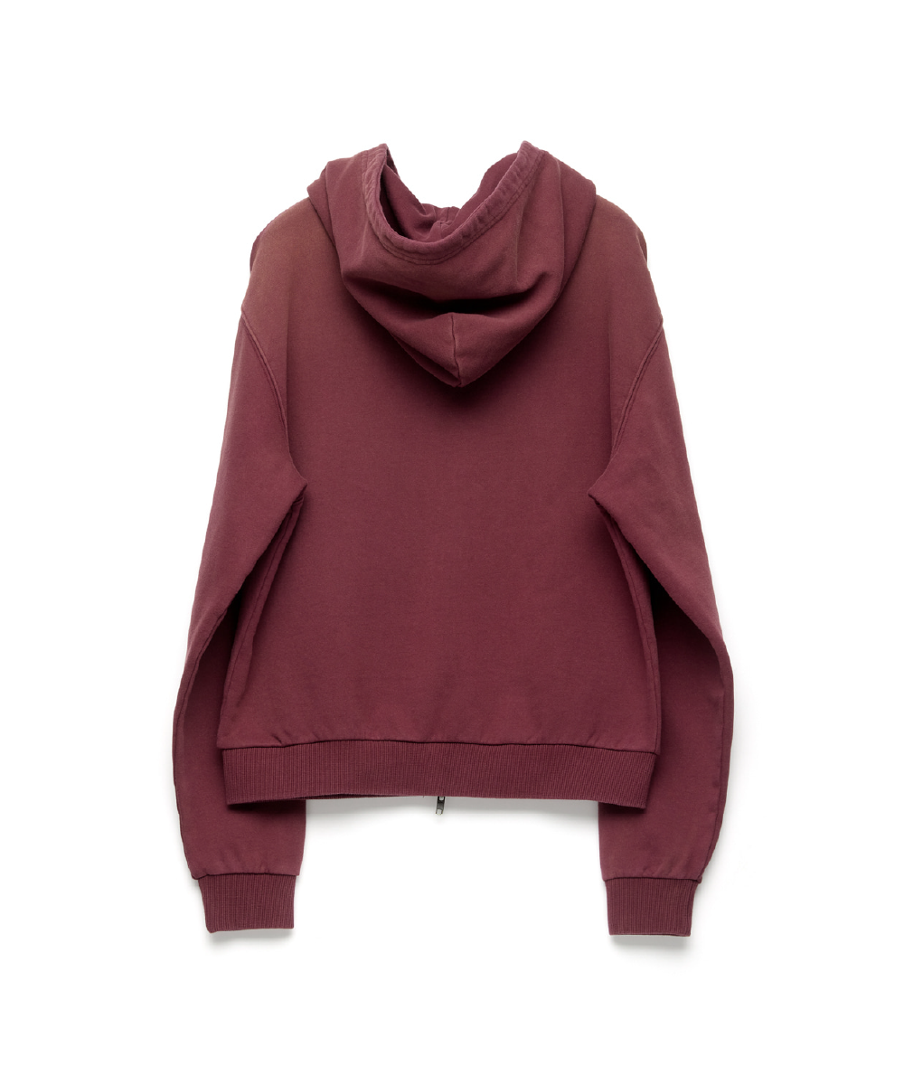 VTG Hoodie Bleached Dark Red