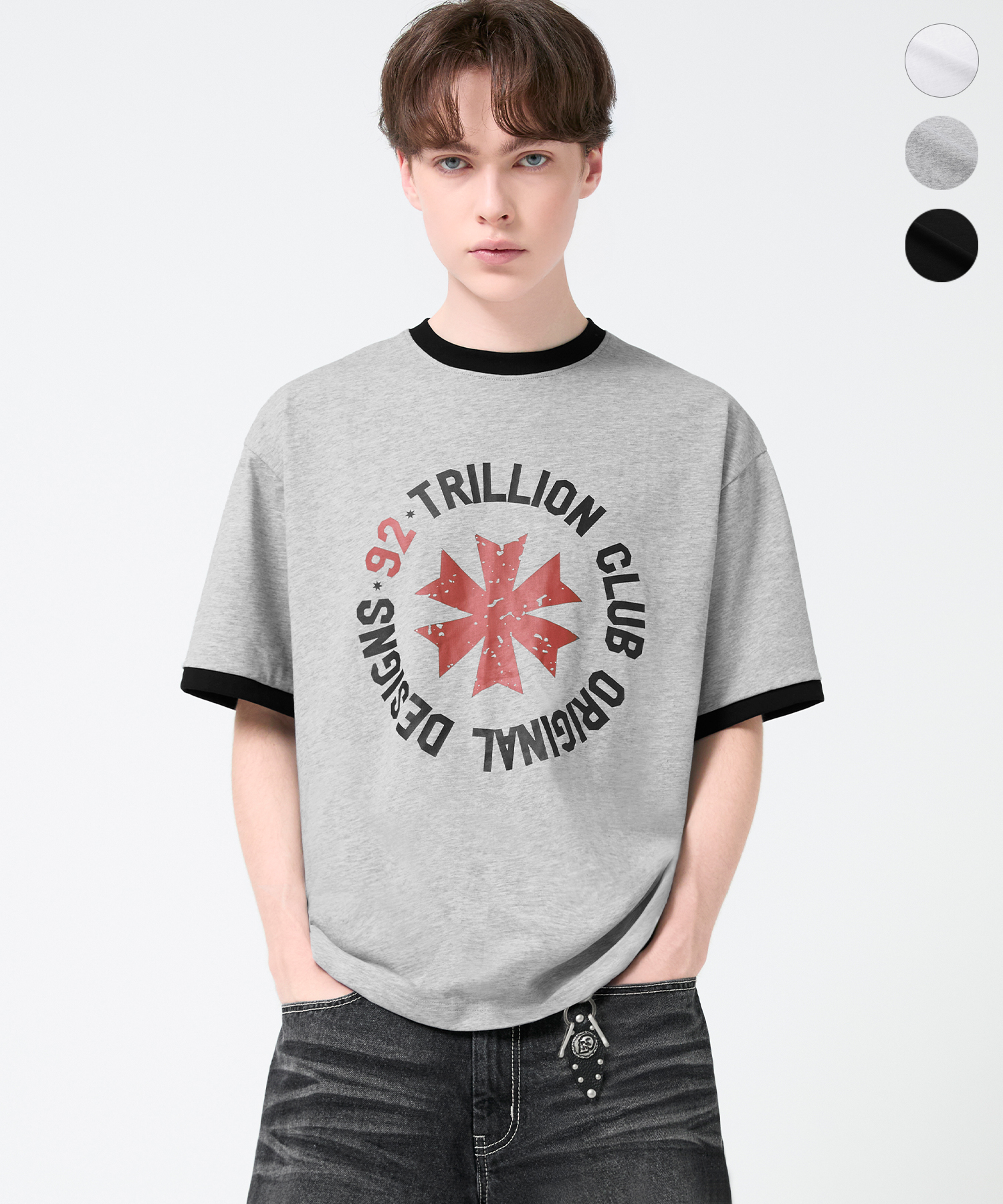 92 STAR BURST GRAPHIC RINGER HALF SLEEVE_3color