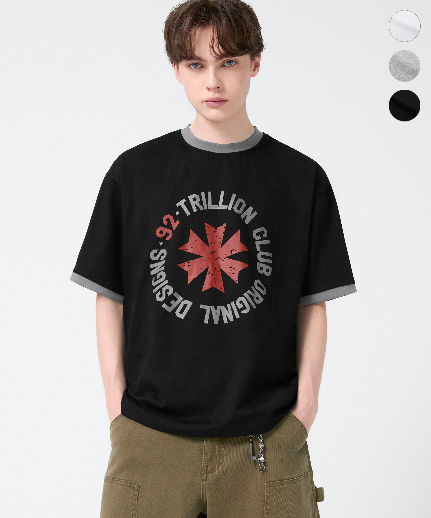 92 STAR BURST GRAPHIC RINGER HALF SLEEVE_3color