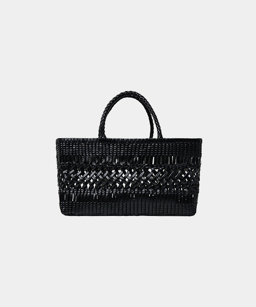 Plait tote bag-black