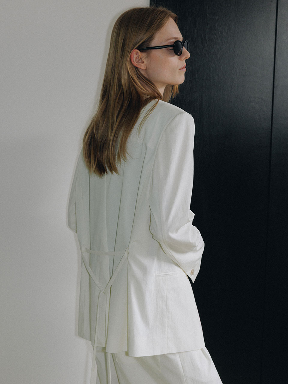 Detachable Collar V-neck Jacket SW6MJ783-03