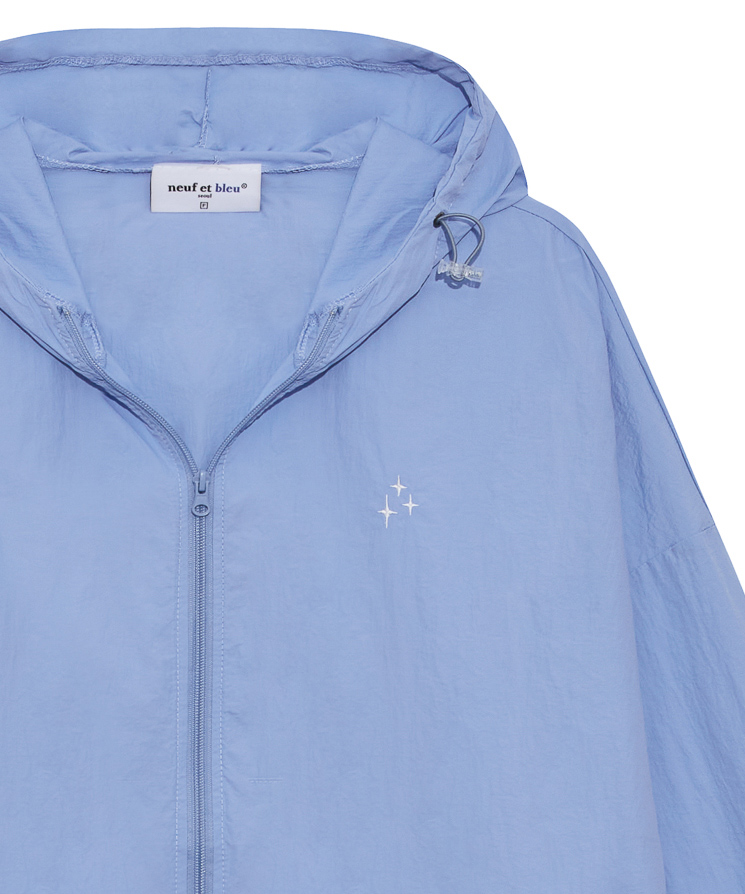 NEB windbreaker hoody jacket (skyblue)