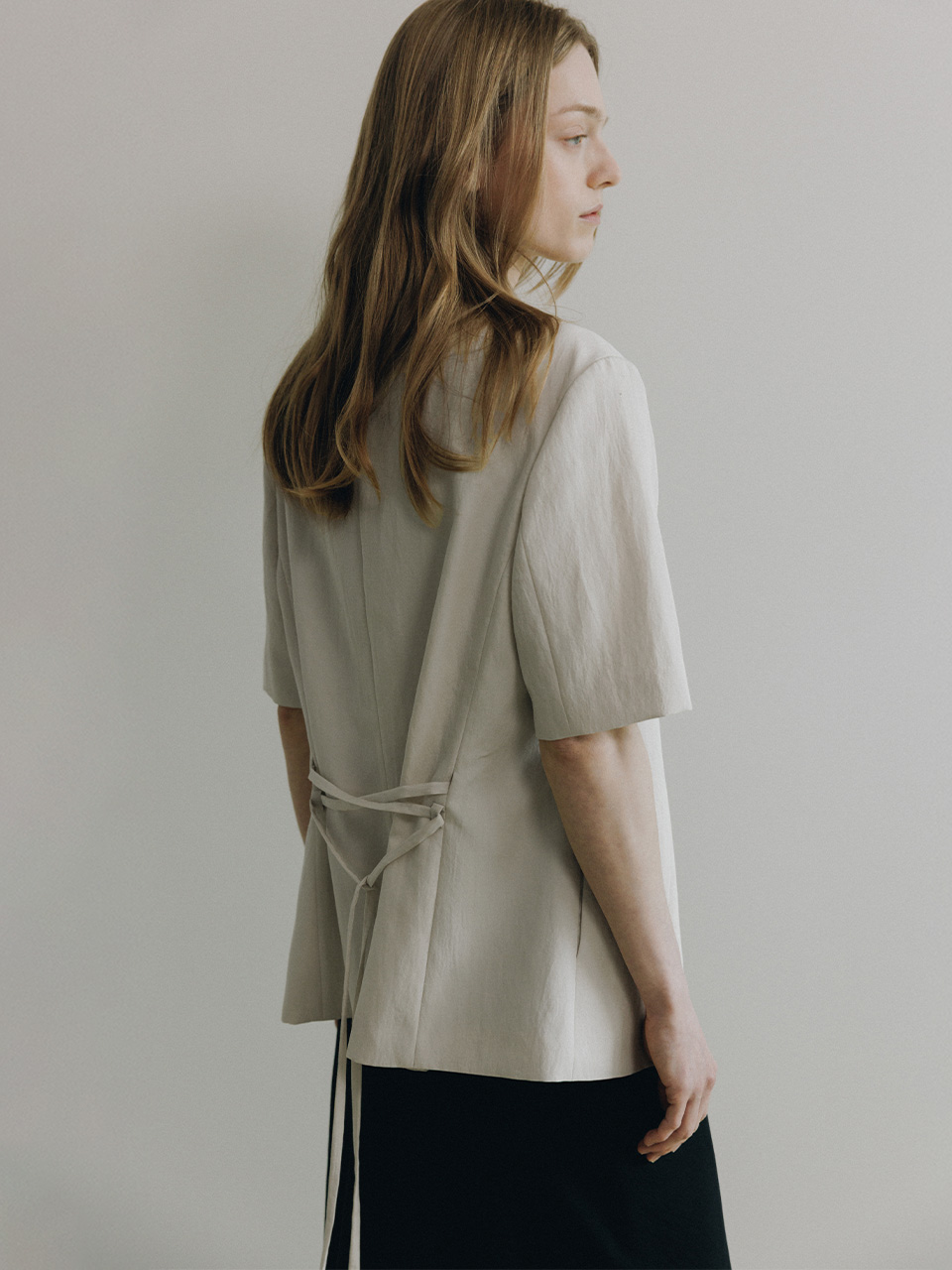 Square Neck Half Sleeve Jacket SW6MJ730-90