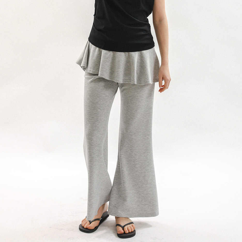 MJ_Layered waist peplum pants_2color