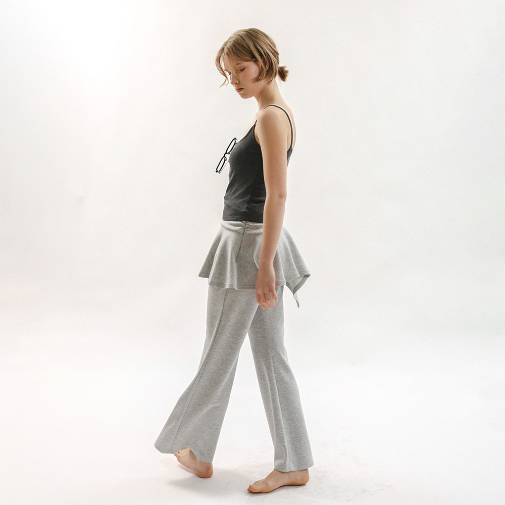 MJ_Layered waist peplum pants_2color