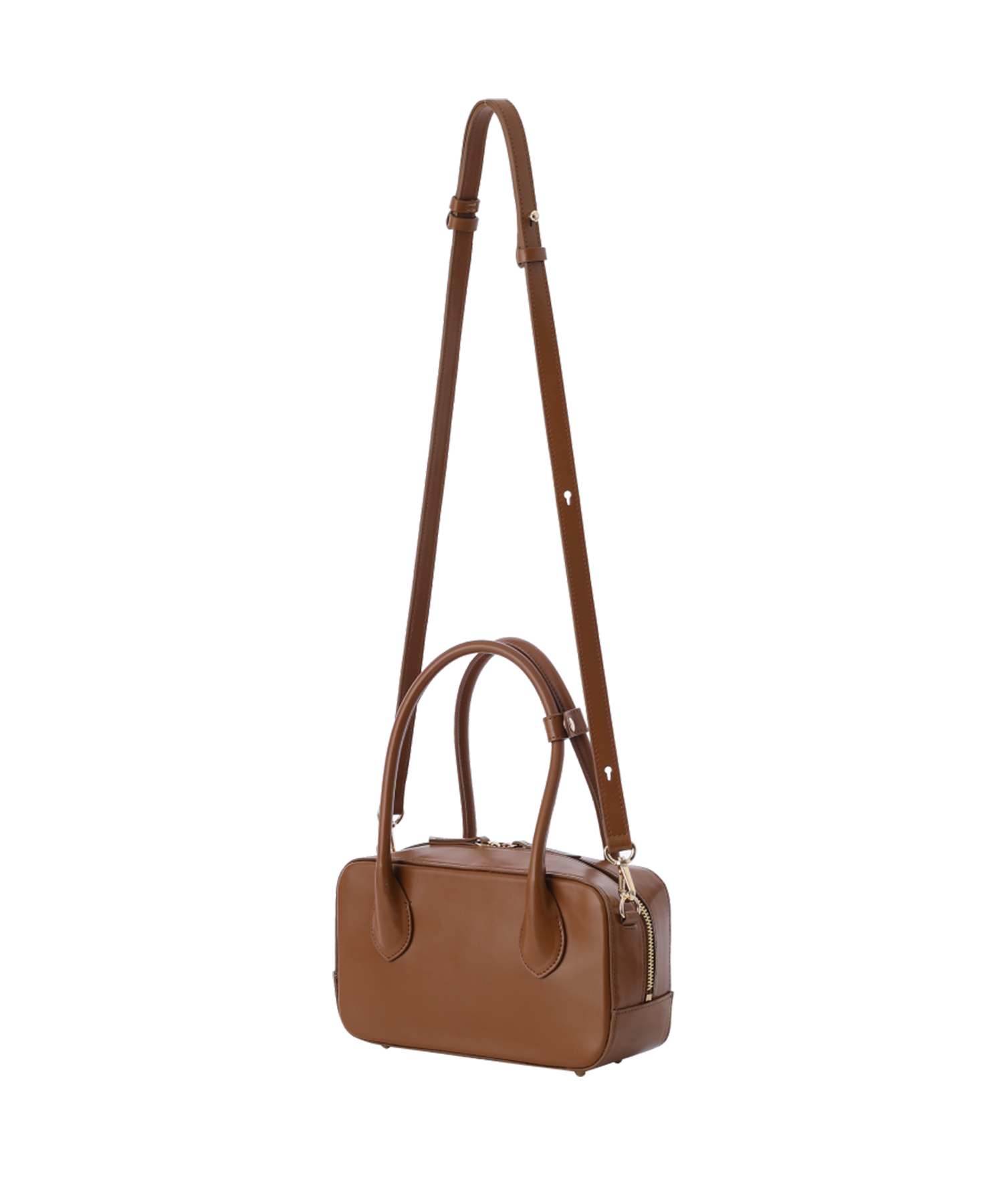 BREE BOWLING TOTE AND CROSS BAG BROWN